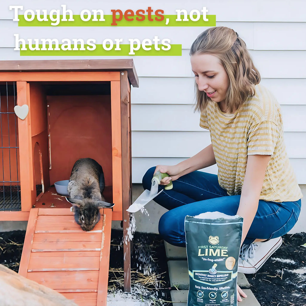 First Saturday Lime: All-Natural Multi-Purpose Insect Repellent & Deodorizer for Homes, Gardens, Yards, and Chicken Coops - Protect Against Ticks and Pests Safely!