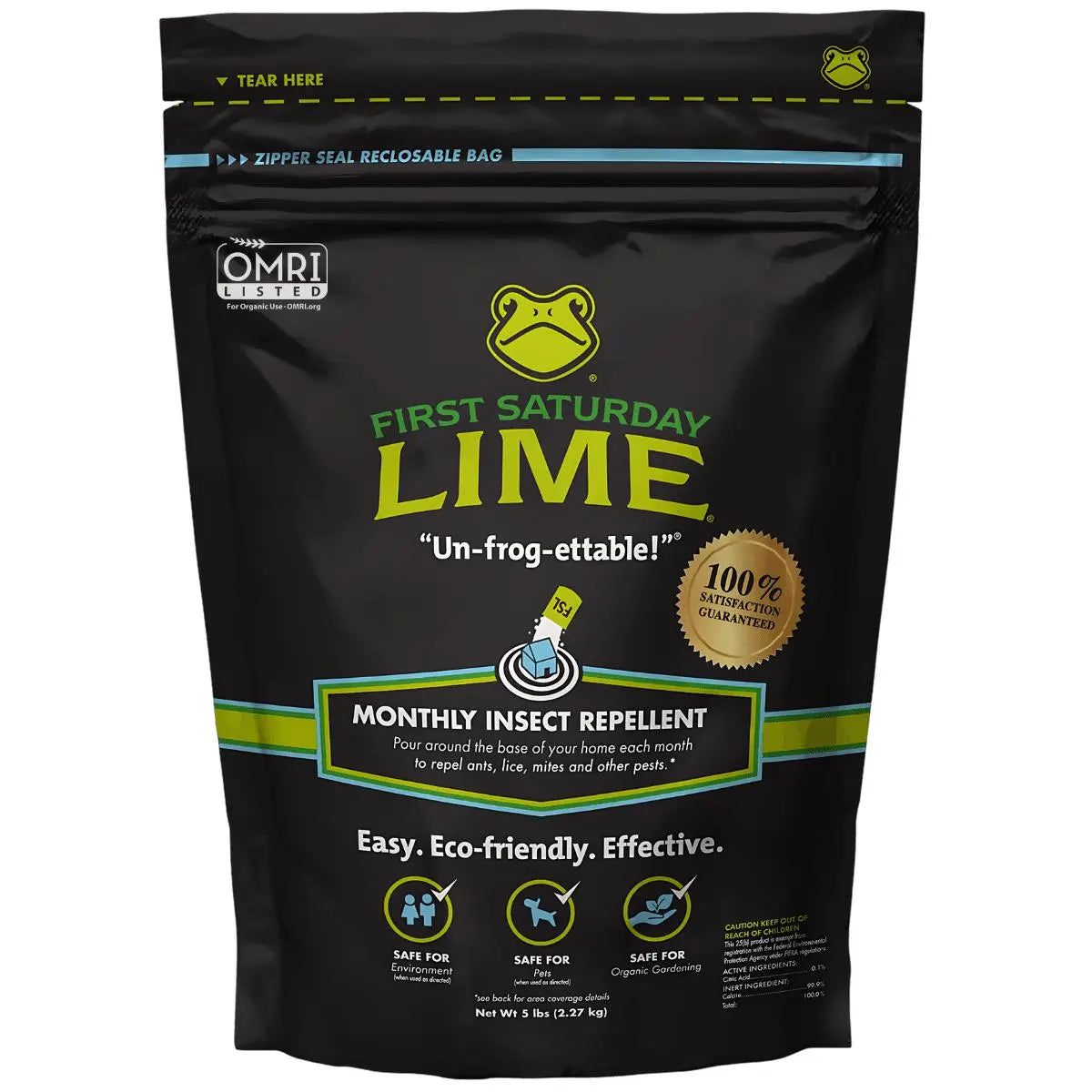 First Saturday Lime: All-Natural Multi-Purpose Insect Repellent & Deodorizer for Homes, Gardens, Yards, and Chicken Coops - Protect Against Ticks and Pests Safely!
