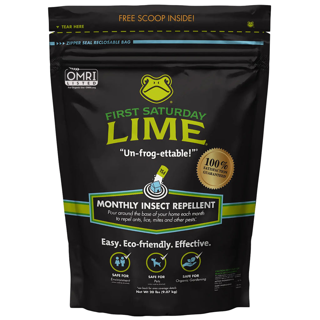 First Saturday Lime: All-Natural Multi-Purpose Insect Repellent & Deodorizer for Homes, Gardens, Yards, and Chicken Coops - Protect Against Ticks and Pests Safely!
