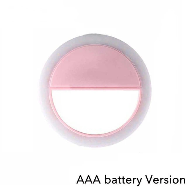 LED Flash Phone Lens Light Adjustable Selfie Ring Light For Cell Smartphones for Tiktok Video Live Fill Lamp Women Make up Light