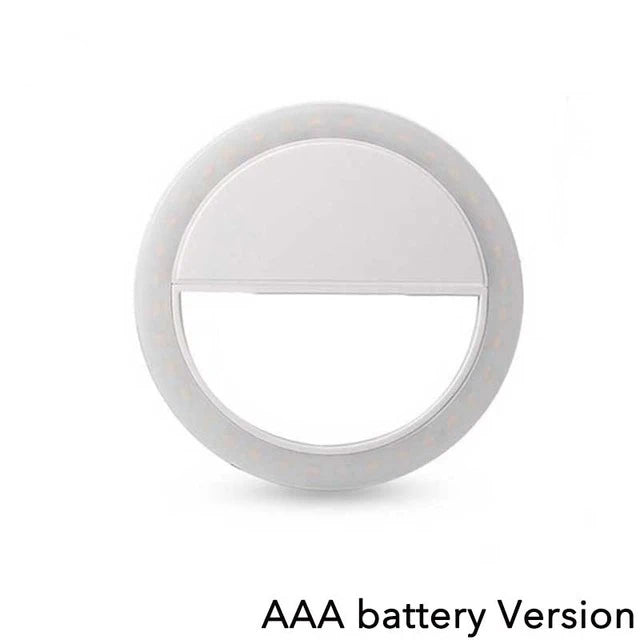 LED Flash Phone Lens Light Adjustable Selfie Ring Light For Cell Smartphones for Tiktok Video Live Fill Lamp Women Make up Light